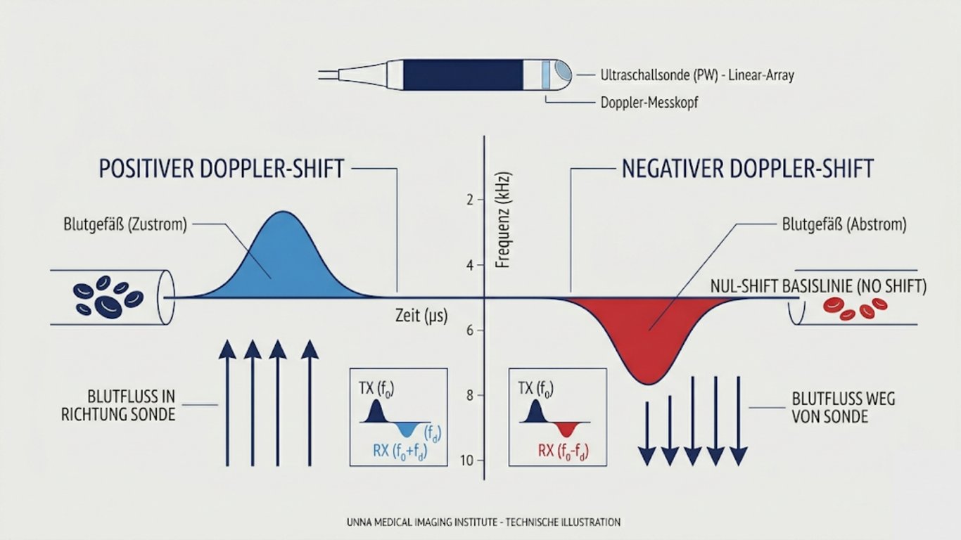 Doppler-Frequenzverschiebung – Positive und negative Doppler-Shifts visualisiert